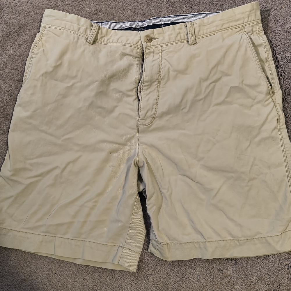 Tommy Bahama Tan Flat Front Men Shorts